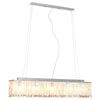 vidaXL Lampadario con Perle di Cristallo Argento 104 cm E14