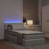 vidaXL Letto con contenitore e LED Grigio chiaro 100 x 200 cm Velluto