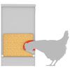 vidaXL Feeder per pollo Argento 60,5 x 29 x 51 cm Acciaio zincato