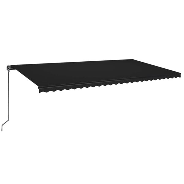 vidaXL Tenda da Sole Retrattile Manuale con LED 600x350 cm Antracite