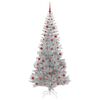 vidaXL Albero di Natale con 300 LED con supporto Argento 210 cm PET