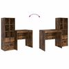 vidaXL Scrivania con cassetto 2 pcs Rovere fum&eacute;