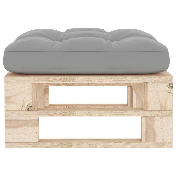 vidaXL Ottomana da Giardino Pallet in Legno di Pino Impregnato