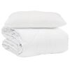vidaXL Duvet Estivo con cuscino 2 pcs Bianco Microfibra