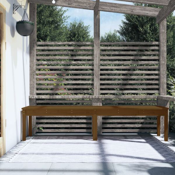 vidaXL Panca Giardino 2 Posti Ambra 203,5x44x45cm Legno Massello Pino