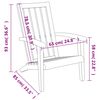 vidaXL Sedia Adirondack da Giardino in Polipropilene Marrone Chiaro