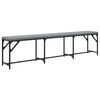 vidaXL Panca da Pranzo Grigio Chiaro 186x32x45 cm in Acciaio e Tessuto