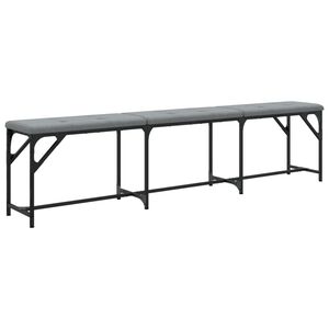 vidaXL Panca da Pranzo Grigio Chiaro 186x32x45 cm in Acciaio e Tessuto