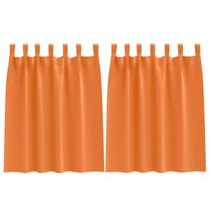 vidaXL Tende Blackout con Anelli 2 pcs Arancione Vivo 140 x 140 cm