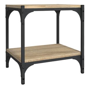 vidaXL Mobile TV Rovere Sonoma 40x33x41 cm Legno Multistrato e Acciaio