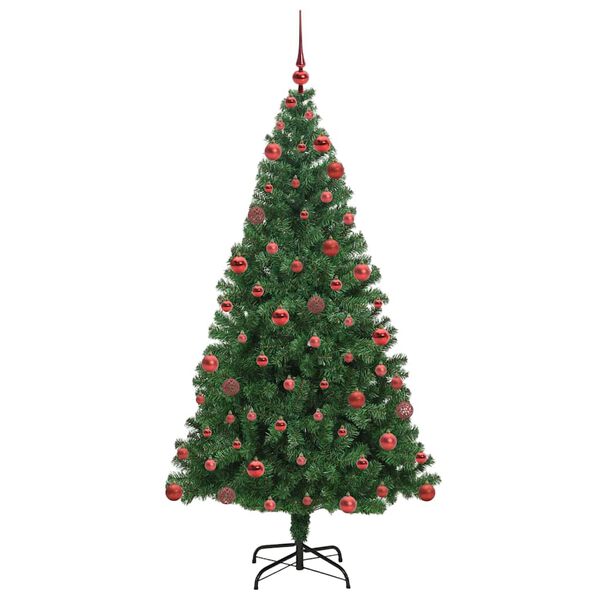 vidaXL Albero di Natale artificiale con 300 LED Verde 180 cm