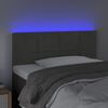 vidaXL Testiera a LED Grigio Scuro 80x5x78/88 cm in Velluto