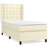 vidaXL Giroletto a Molle con Materasso Crema 90x200 cm in Similpelle