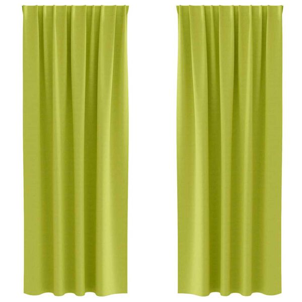 vidaXL Tende Blackout con Anelli 2 pcs Verde 260 x 140 cm Poliestere