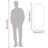 vidaXL Specchio da Parete Argento 100x45 cm Ovale