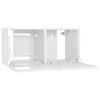 vidaXL Mobili TV 4 pz Bianco Lucido 60x30x30 cm in Legno Multistrato