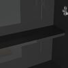 vidaXL Armadietto a Specchio per Bagno 60x15x75 cm MDF Nero Lucido
