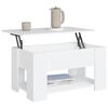 vidaXL Tavolino da Salotto Bianco 79x49x41 cm in Legno Multistrato
