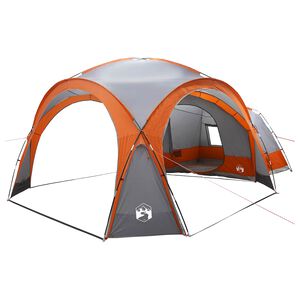 vidaXL Tenda Laterale con tetto Grigio e arancione 410 x 410 x 250 cm