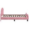 vidaXL Struttura letto bambini con testata Rosa 80 x 160 cm Velluto
