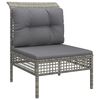 vidaXL Set Divani da Giardino 10 pz con Cuscini in Polyrattan Grigio