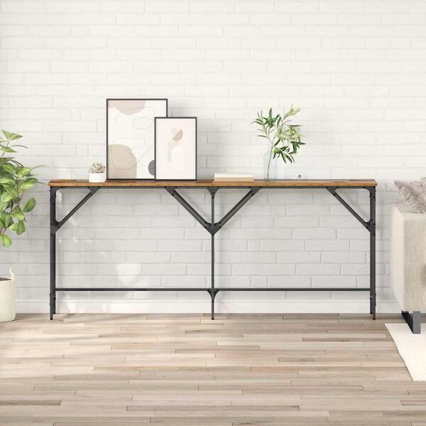 vidaXL Tavolo consolle Legno vecchio 180 x 30 x 75 cm