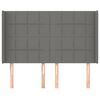 vidaXL Testiera ad Orecchio GrigioScuro 147x16x118/128cm inTessuto
