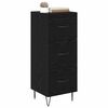 vidaXL Credenza Rovere nero 34 x 34.5 x 90 cm Legno multistrato