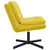 vidaXL Poltrona Relax con Base Girevole Giallo 63 x 75 x 76 cm Velluto