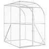 vidaXL Pollaio Argento 200 x 200 x 215 cm Acciaio zincato
