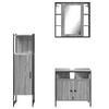 vidaXL Set Mobili da Bagno 3 pz Grigio Sonoma in Legno Multistrato