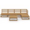 vidaXL Set Salotto da Giardino 6pz Marrone Ambra Legno Massello Pino
