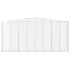 vidaXL Cesto Gabbione ad Arco 400x30x180/200 cm Ferro Zincato