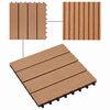vidaXL Piastrella per Decking 11 pcs Teak riciclato 30 x 30 cm WPC