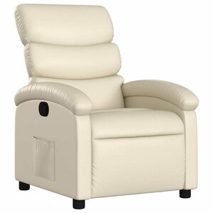 vidaXL Poltrona Reclinabile Crema in Similpelle