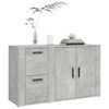 vidaXL Credenza Grigio Cemento 100x33x59,5 cm in Legno Multistrato