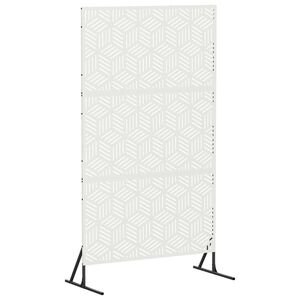 vidaXL Schermo per Privacy 100 x 50 x 180 cm Acciaio Bianco