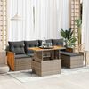 vidaXL Set Divano da Giardino 6pz con Cuscini Grigio Polyrattan Acacia