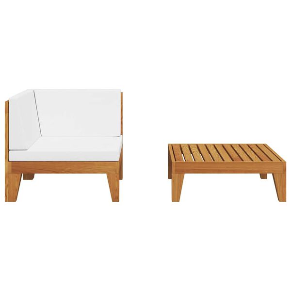 vidaXL Set Divani da Giardino 2 pz con Cuscini in Massello d'Acacia