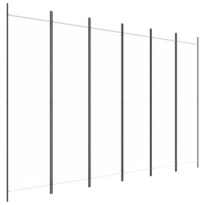 vidaXL Divisorio a 6 Pannelli Bianco 300x200 cm Tessuto