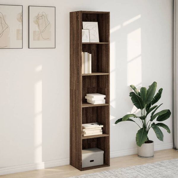 vidaXL Libreria Rovere Marrone 40x30x189 cm in Legno Multistrato