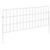 vidaXL Recinzione da Giardino con Picchetti 12 pz 75 x 30 cm Argento