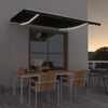 vidaXL Tenda da Sole Retrattile Manuale con LED 400x350 cm Antracite