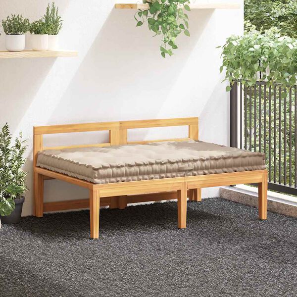 vidaXL Cuscino per Pallet e Pavimento in Cotone 120x80x10 cm Beige