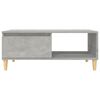 vidaXL Tavolino Salotto Grigio Cemento 90x50x36,5 cm Legno Multistrato