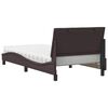 vidaXL Letto con Materasso Hanko Marrone Scuro 100x200 cm in Tessuto
