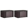 vidaXL Scatola di stoccaggio con finestra laterale trasparente 2 pcs