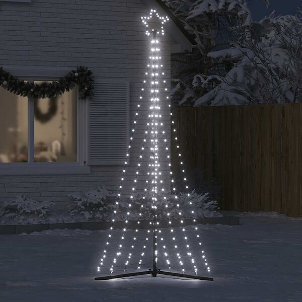 vidaXL Albero di Natale a LED 447 LED Bianco Freddo 250 cm