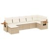 vidaXL Set Divani da Giardino 7 pz con Cuscini Beige in Polyrattan
