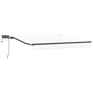 vidaXL Tenda retrattile Bianco 350 x 250 cm Tessuto e Alluminio